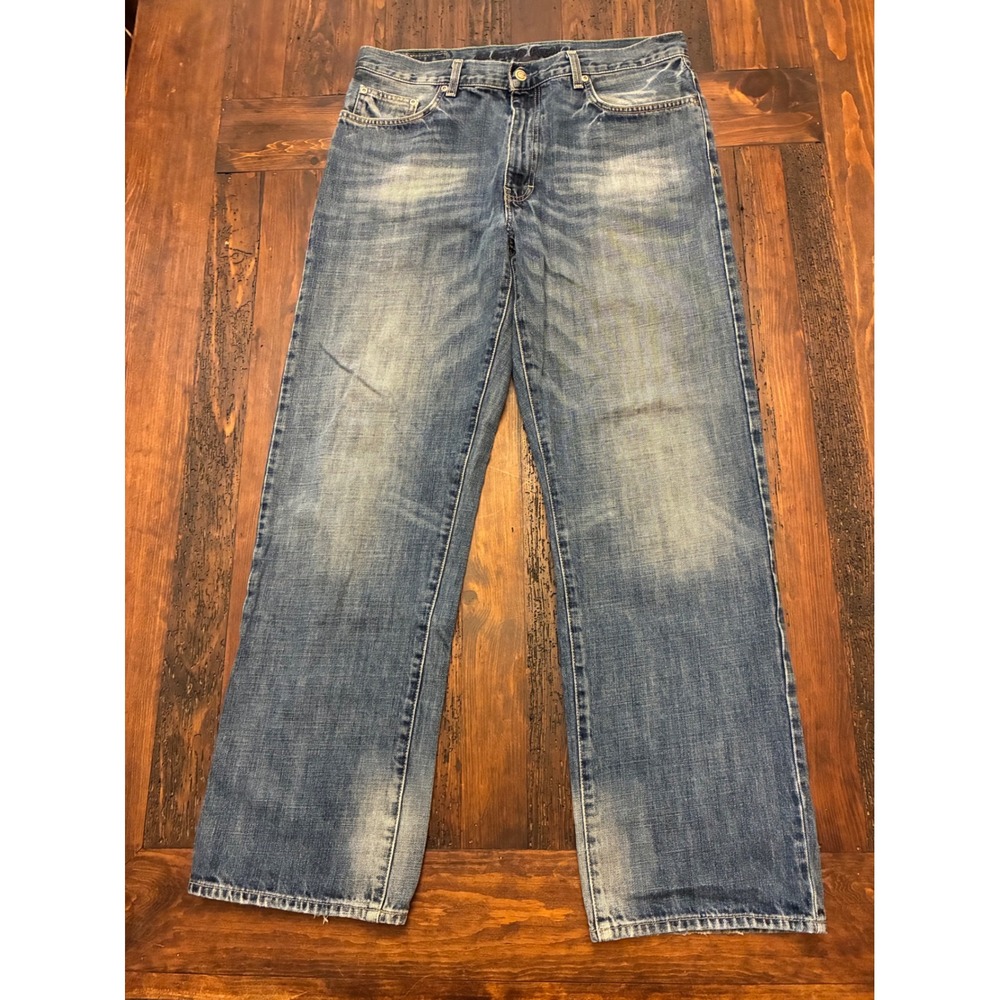 Daniel Cremieux Jeans Premium Denim Distressed Straight Leg 34x32 Relaxed Fit